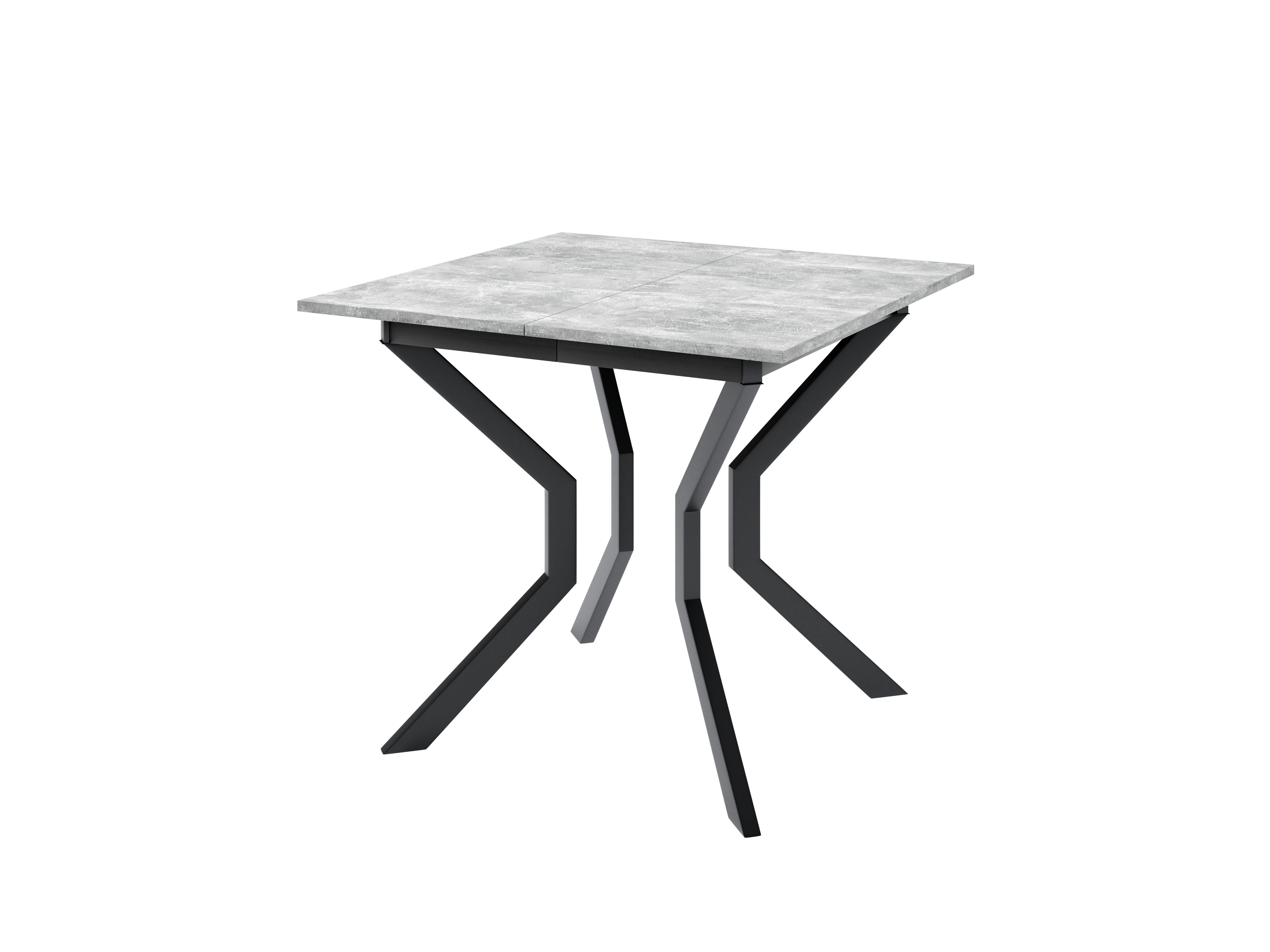ESSTISCH MARCO M Ausziehbar 85 - 125 / 85 x 77 cm - Schwarz/Grau, Holz (85/85/77cm) - MASSENO