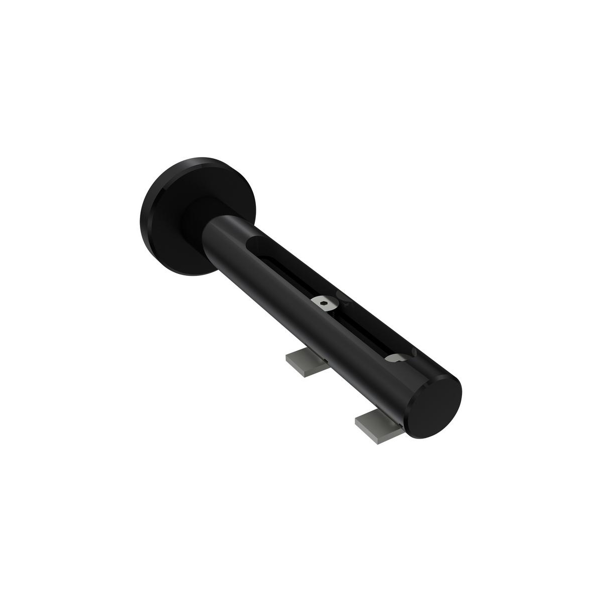 GARDINENSTANGE INNENLAUF Siteno Elanto 280 cm (geteilt in 2 x 140 cm), 2-läufig, 20 mm Ø Schwarz - Schwarz, Metall (280cm) - INTERDECO