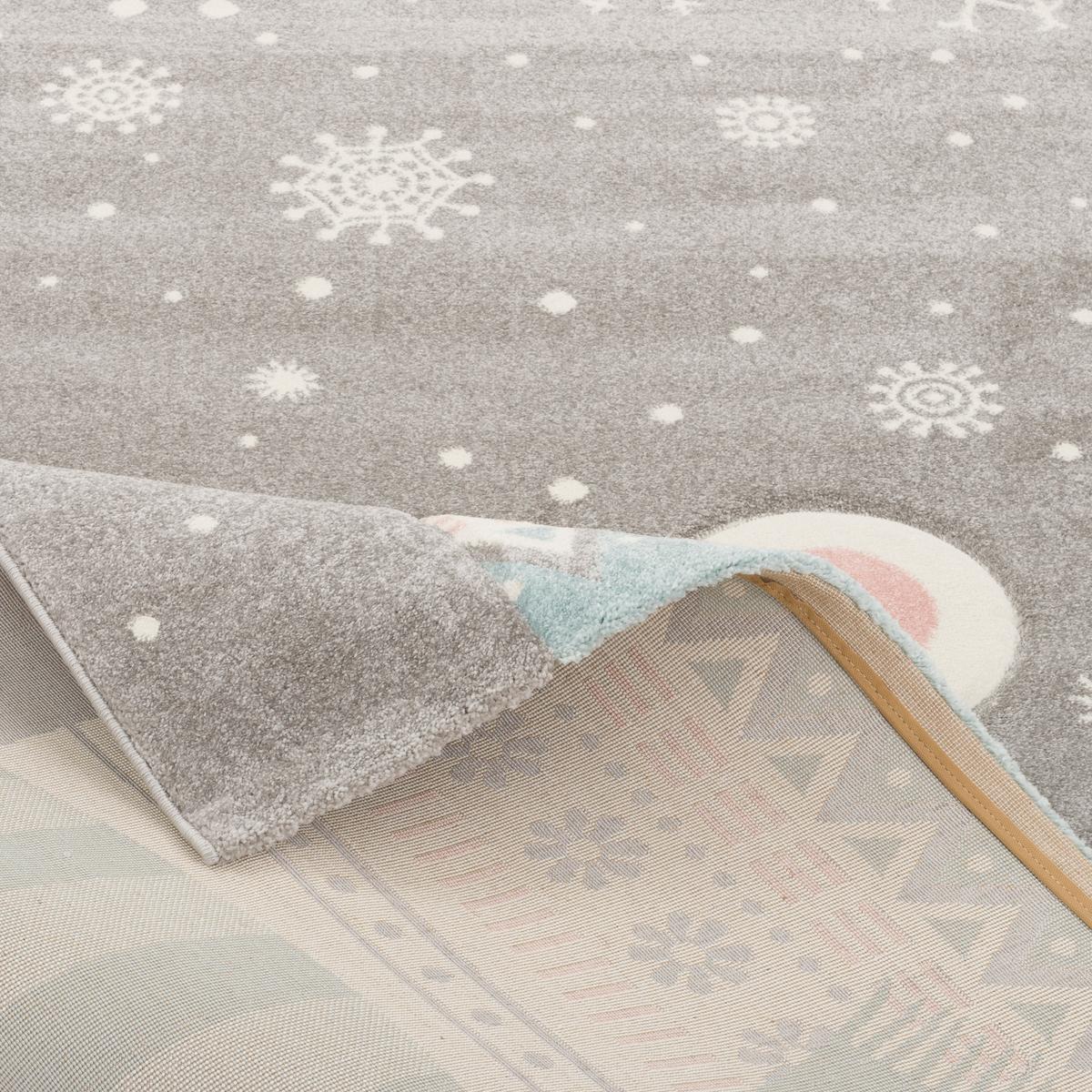 KINDER TEPPICH MAUI KIDS SCHNEE BÄR - Grau, Textil (120/170cm) - Pergamon