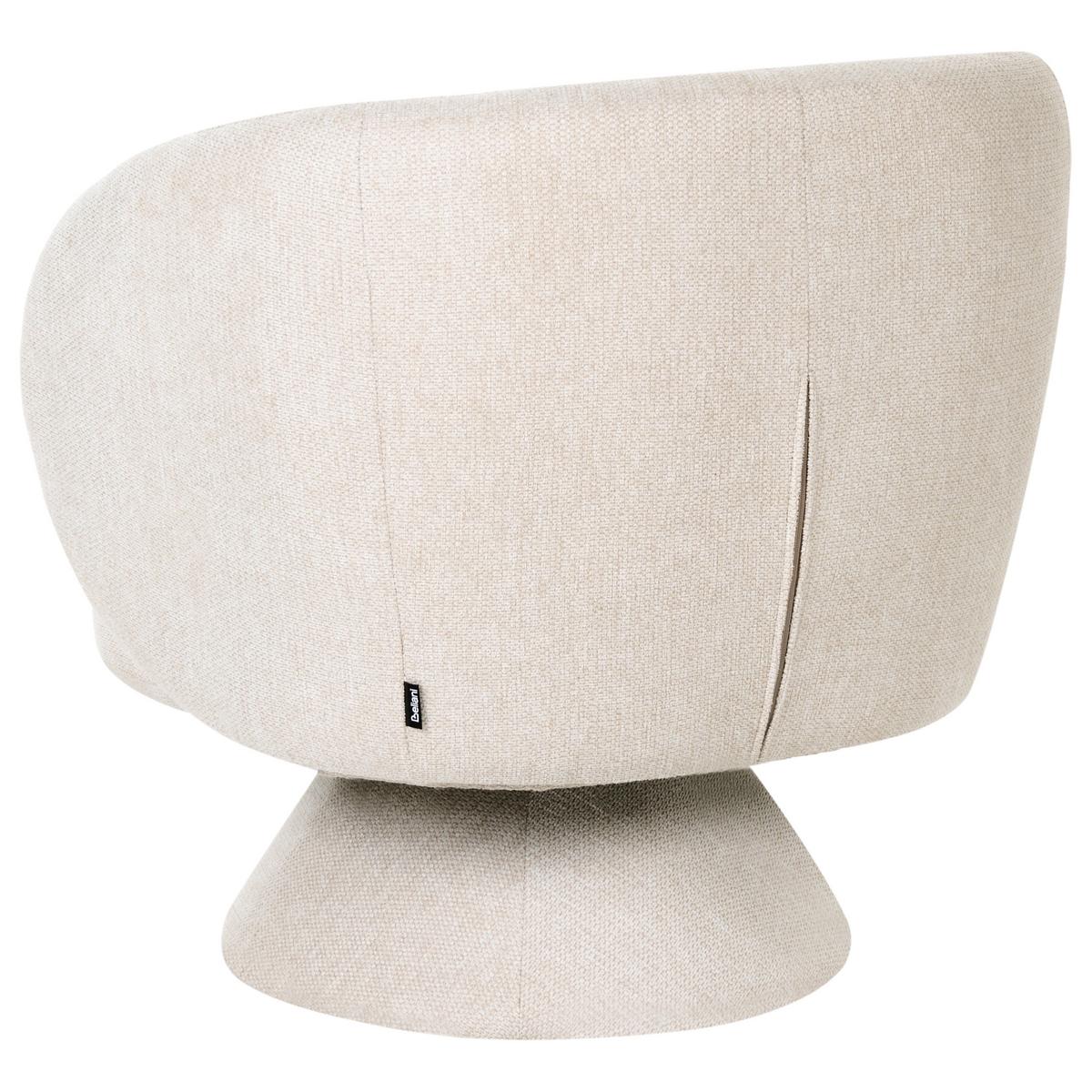 DREHSESSEL Hellbeige Lieksa - Beige, Textil (77/77/64cm) - Beliani