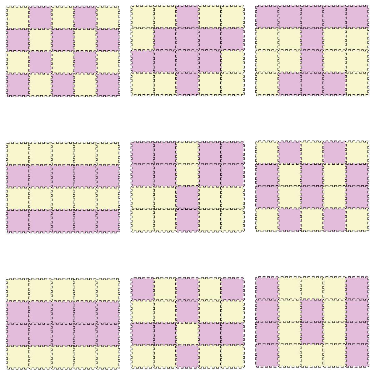 SPIELMATTE ab Null - 180/90/1 cm Puzzlematte Beige - Pink/Beige, Kunststoff (30/30cm) - Littletom