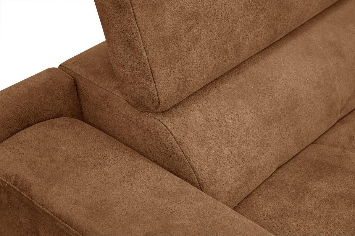 ECKSOFA FIERO 4-Sitzer, braun - Schwarz/Braun, Holzwerkstoff/Textil (288/170cm) - Wozimo
