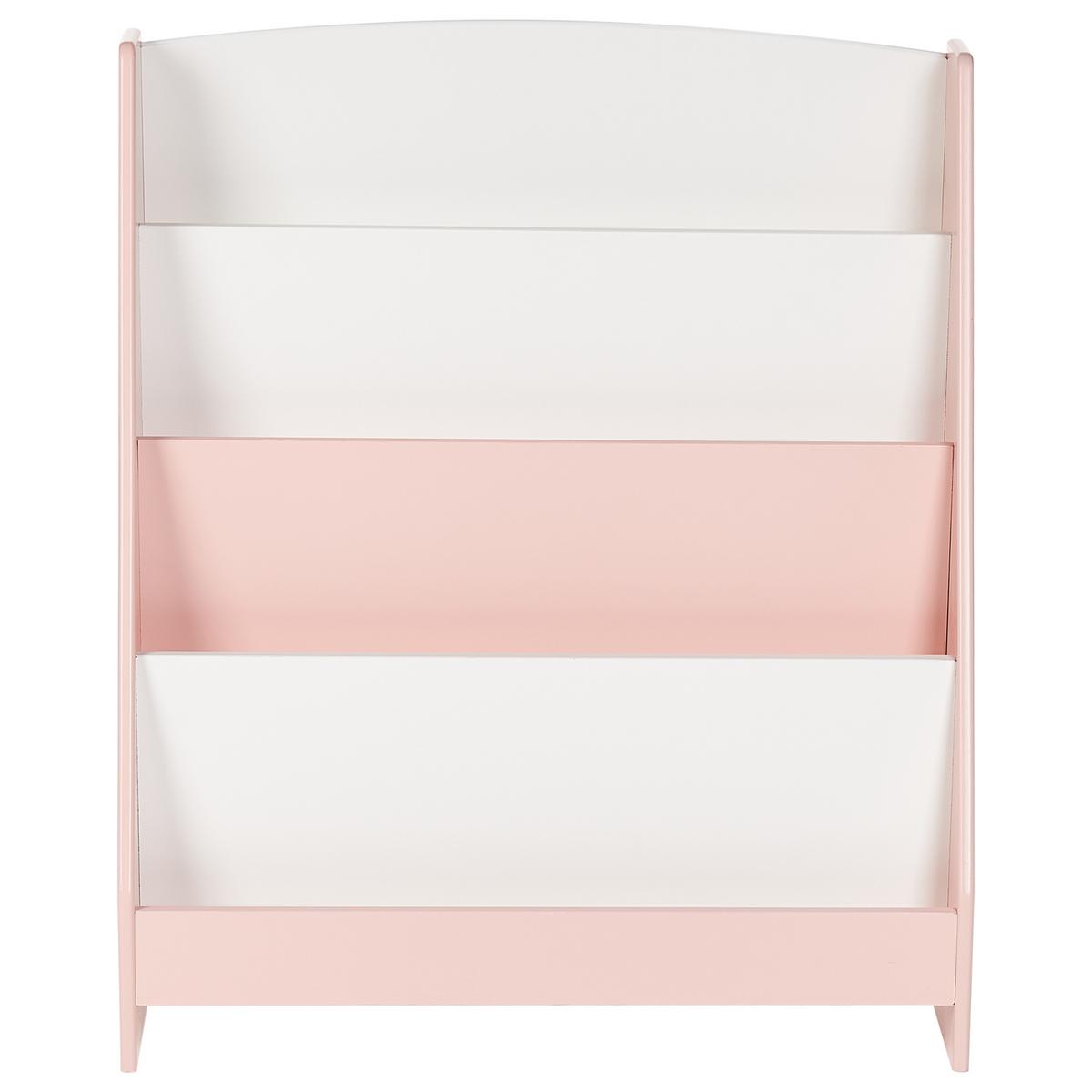 BÜCHERREGAL mit 4 Ebenen 70 cm Pastellrosa Liloet - Pink, Holzwerkstoff (61/70/30cm) - Beliani