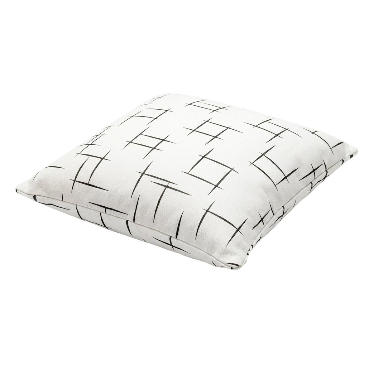 DEKOKISSEN Stripe 45x45 cm mit Füllung - Weiß, Textil (45/45cm) - Deco-Raum
