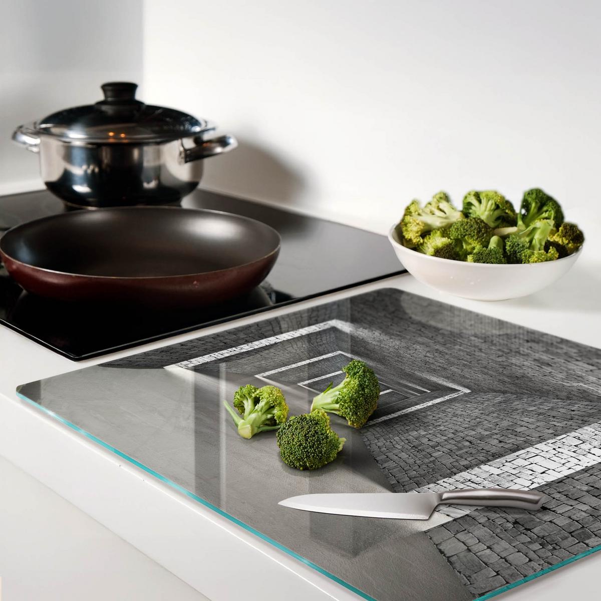 GLASPLATTE 60x52 cm Ziegel - Grau, Glas (60/0.4/52cm) - TULUP