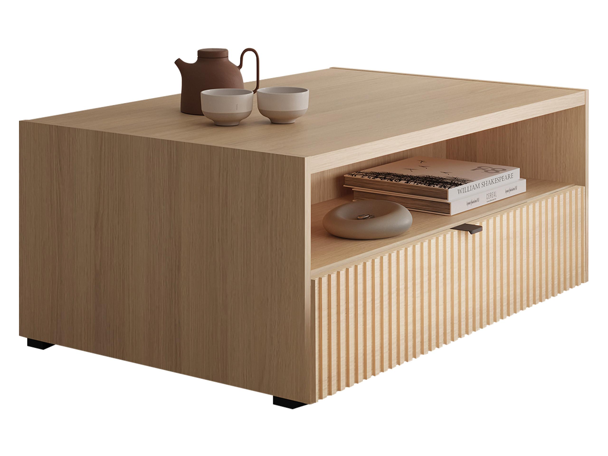 COUCHTISCH Cyliza 1SZ - Eichefarben/Graphitfarben, Holzwerkstoff/Kunststoff (65/100/42cm) - MIRJAN24