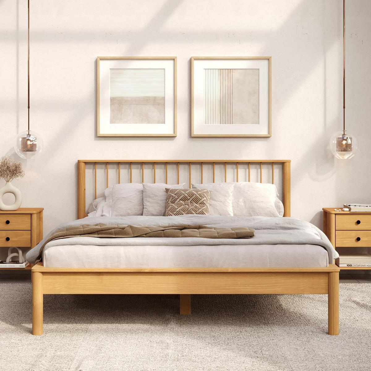 MASSIVHOLZBETT APOANA 180x200 cm Eiche - Eichefarben, Holz (180/200cm) - IDIMEX