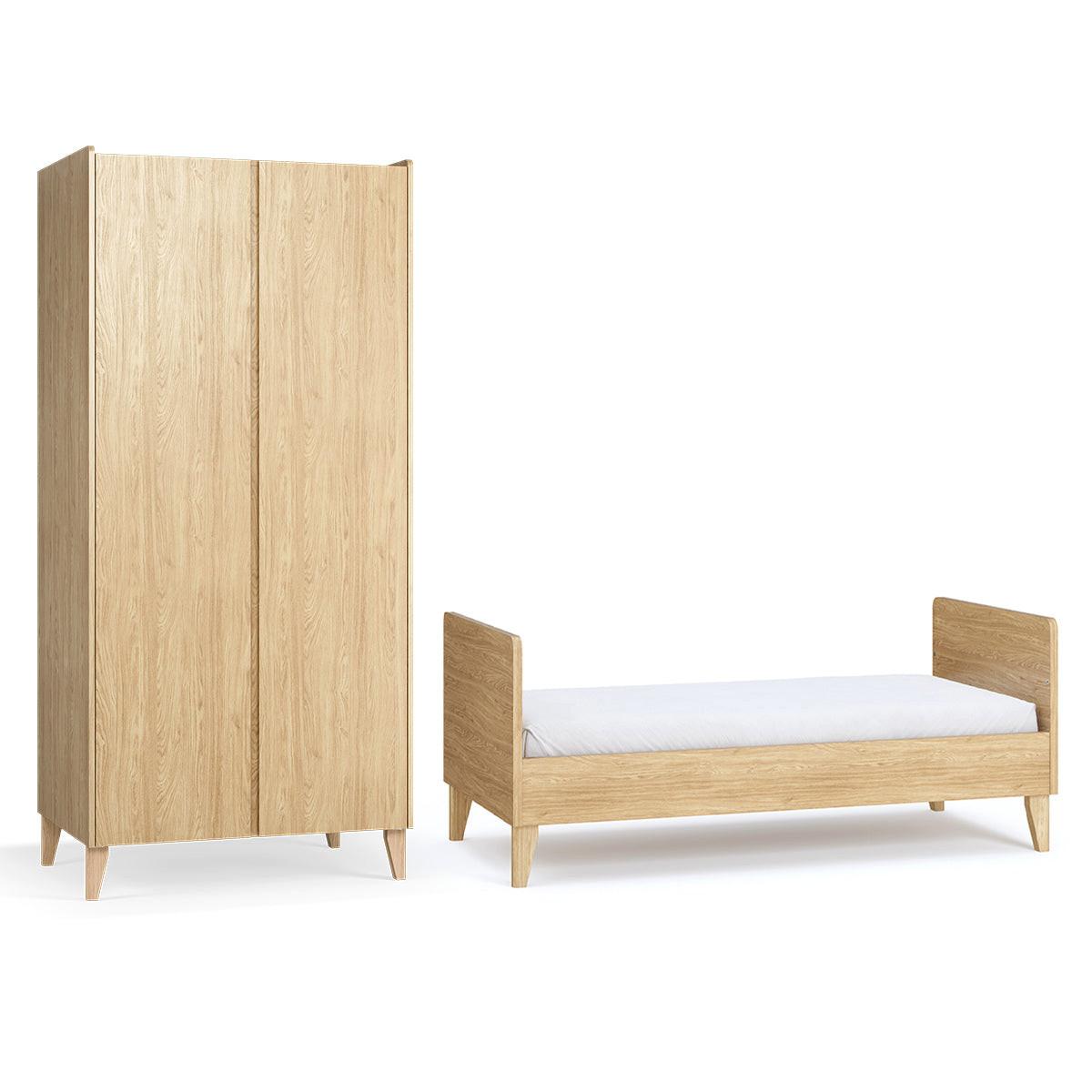 BABYZIMMER 2-teilig Muve Holz - Braun, Holzwerkstoff (143/90/75cm) - Petits-meubles