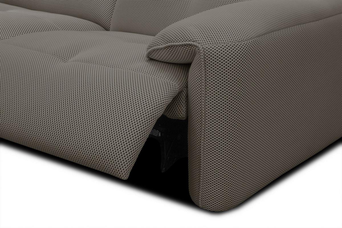 ECKSOFA TRENTO 4-Sitzer mit 1 Relaxfunktion, braun - Schwarz/Braun, Holzwerkstoff/Kunststoff (165/262cm) - Wozimo