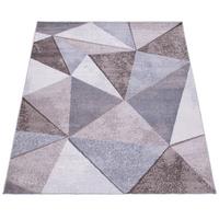 KURZFLORTEPPICH, geometrisch, aus Polypropylen, Florhöhe 9 mm, Braun-Beige, 200 x 280 cm - Beige, Textil (280/200cm) - KADIMA DESIGN