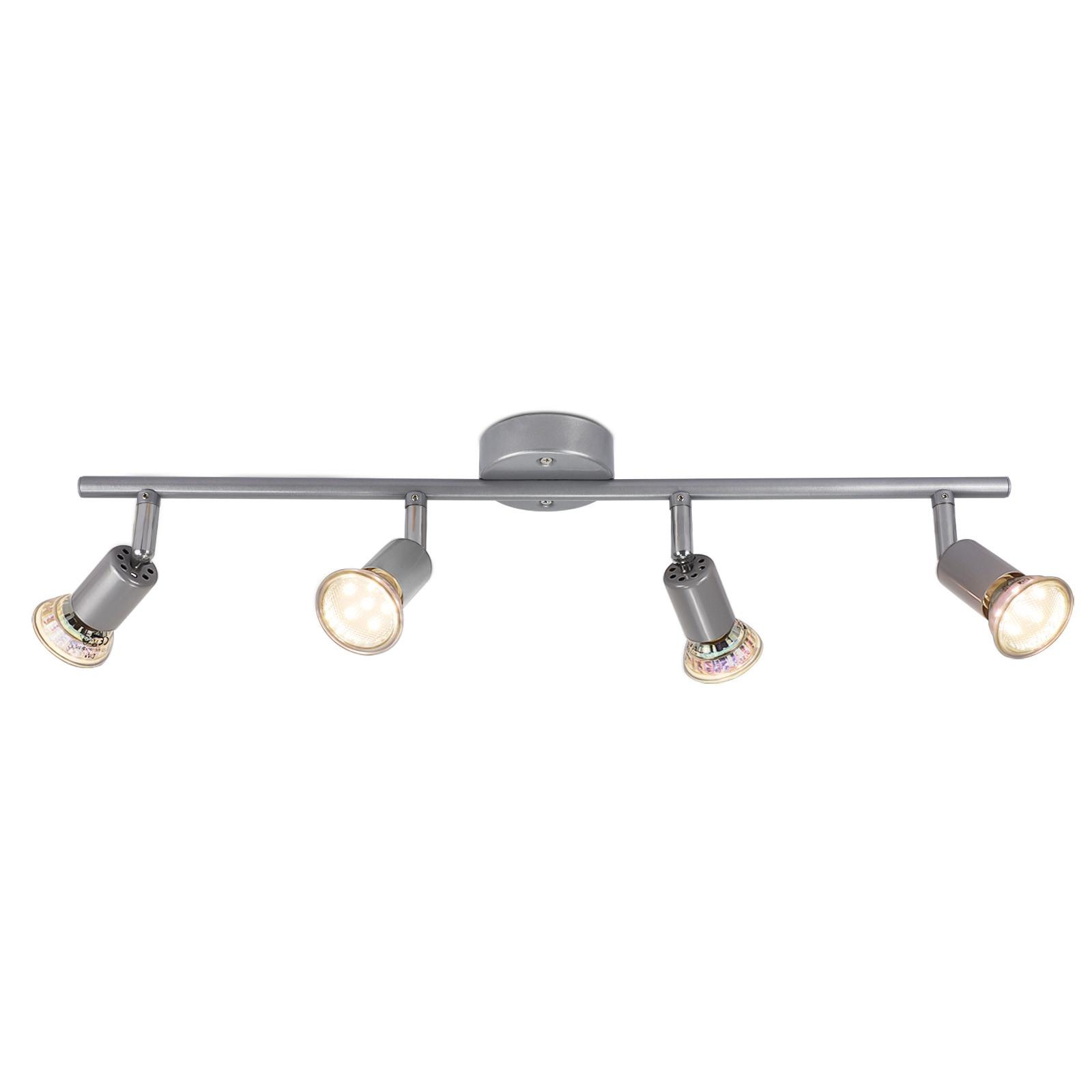 DECKENSTRAHLER Luxmond 15/3.2/54 cm - Silberfarben, Metall (54/15/3.2cm) - ZMH