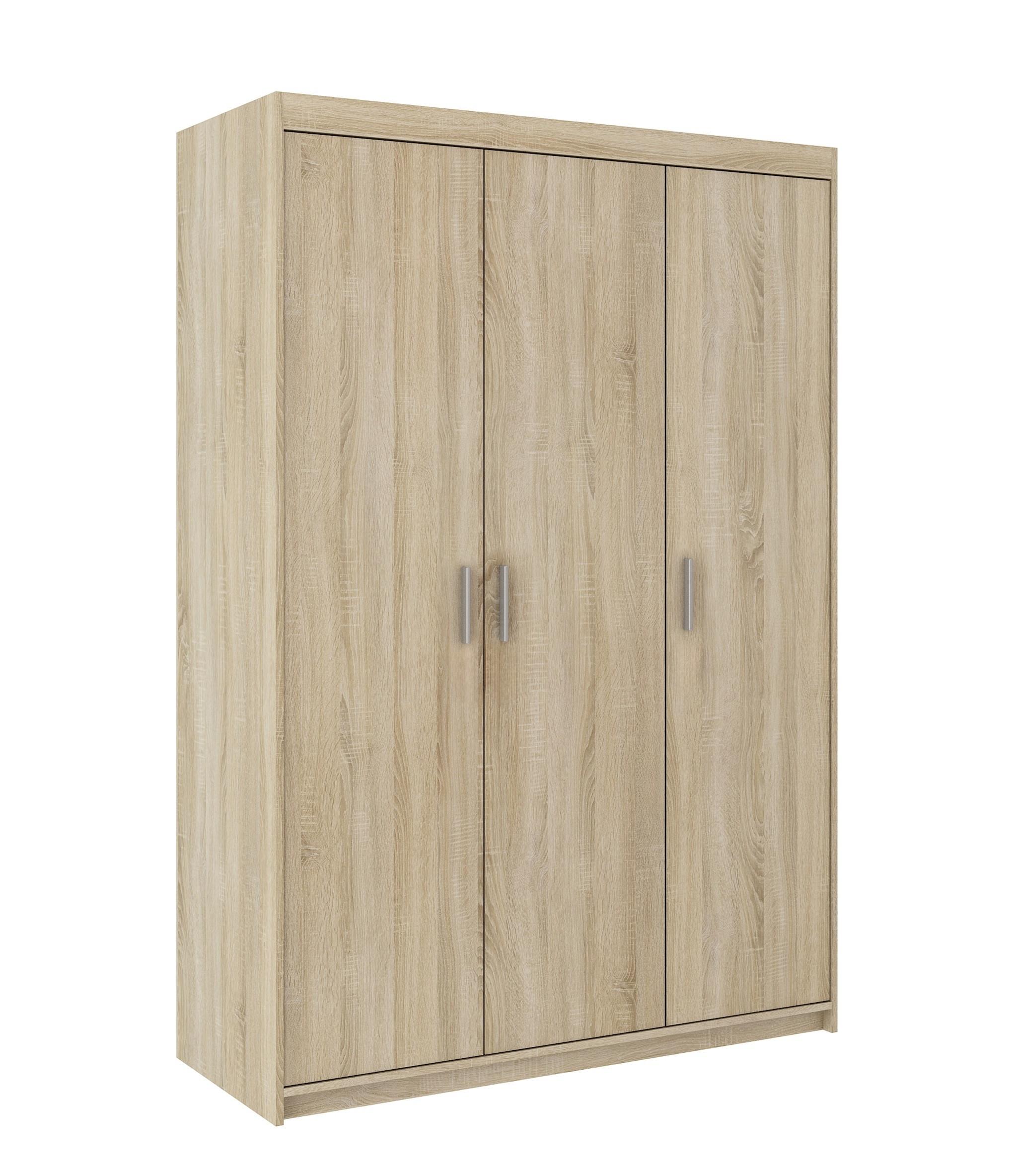 KLEIDERSCHRANK Storicos Sonoma Eiche 133/190,5/53 cm - Modern 3-türig - Sonoma Eiche, Holzwerkstoff/Kunststoff (133/190.5/53cm) - AX Living