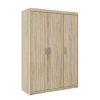 KLEIDERSCHRANK Storicos Sonoma Eiche 133/190,5/53 cm - Modern 3-türig - Sonoma Eiche, Holzwerkstoff/Kunststoff (133/190.5/53cm) - AX Living