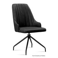 ESSZIMMERSTUHL drehbar (8er-Set) Doreen 52x91x60 Schwarz/Anthrazit - Anthrazit/Schwarz, Kunststoff (60/91/52cm) - 58aufmkessel