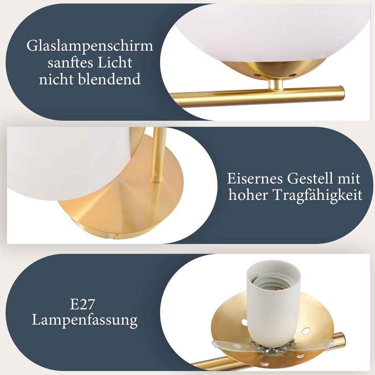 WANDLEUCHTE Quelle - Goldfarben, Metall (12/20/20cm) - Nettlife