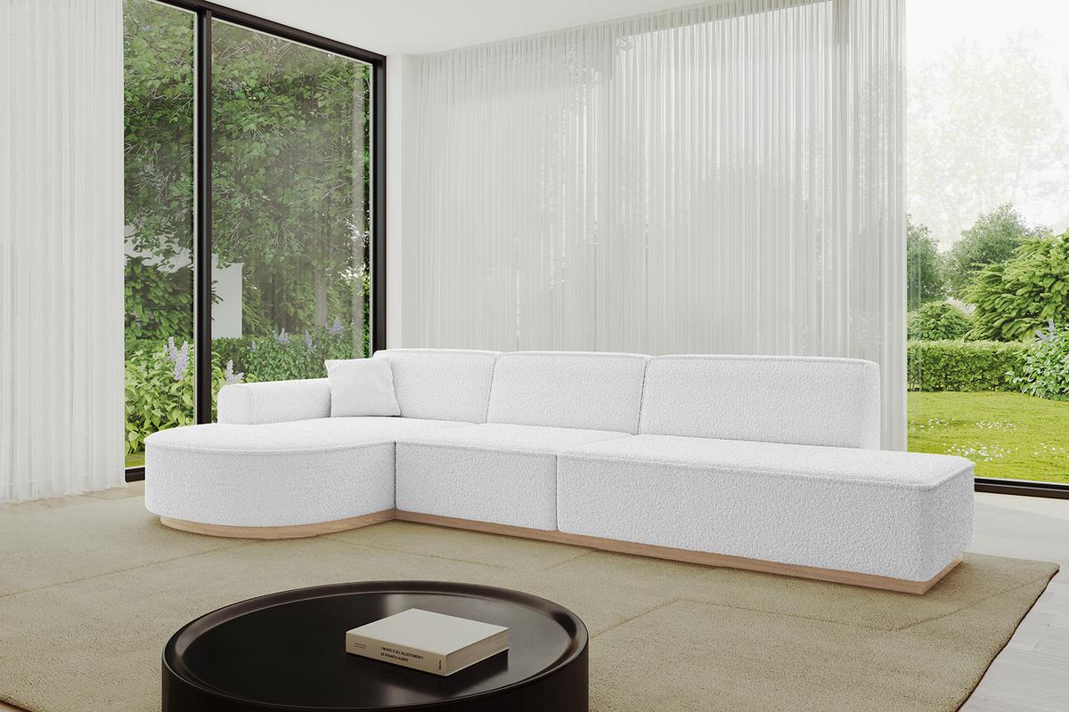 ECKSOFA Ottomane Links ARRIO-L2 - 328x171x83 cm Weiß - Weiß, Holzwerkstoff/Textil (328/171cm) - ALTDECOR