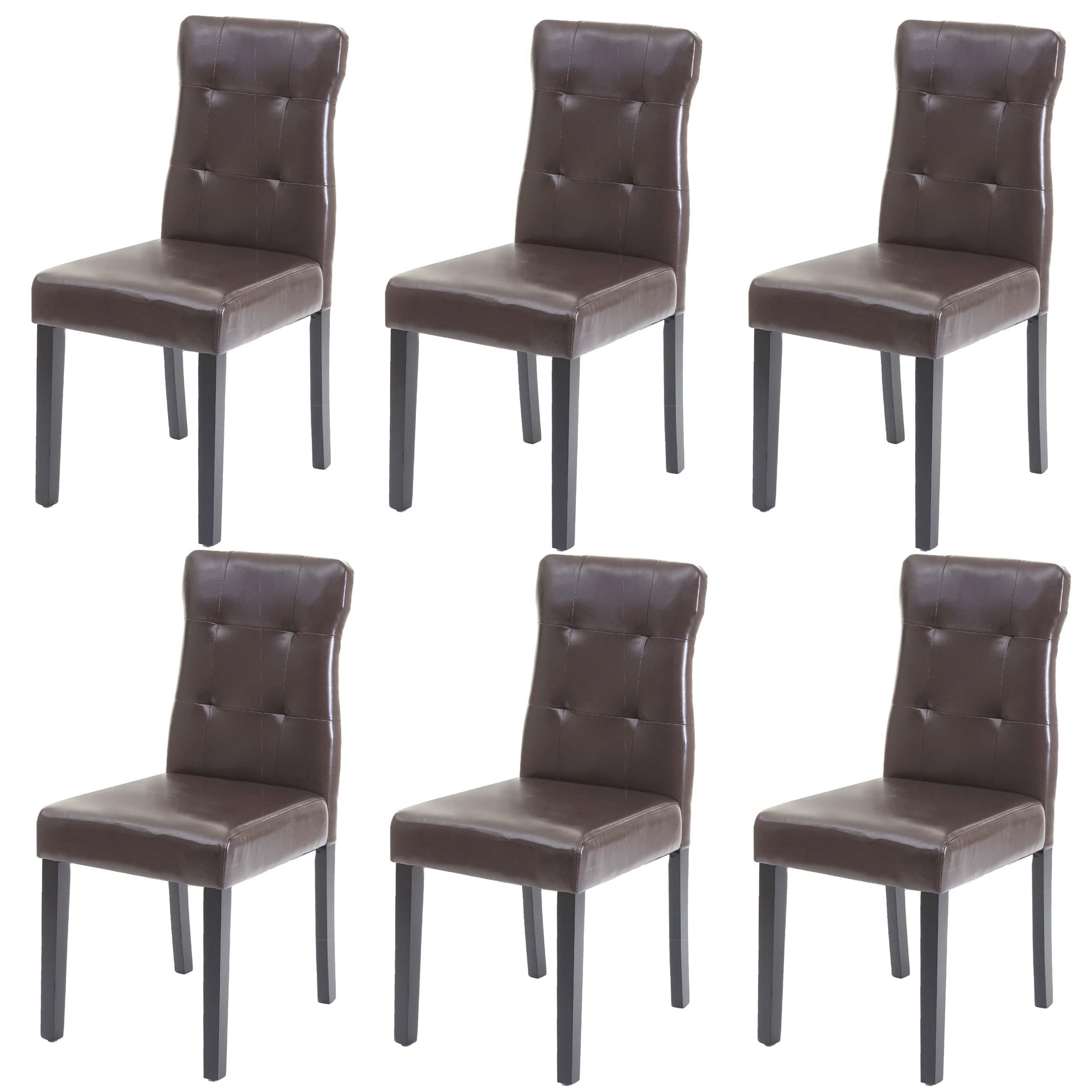 ESSZIMMERSTUHL Braun 6er-Set - Braun, Textil (41/88/55cm) - MCW