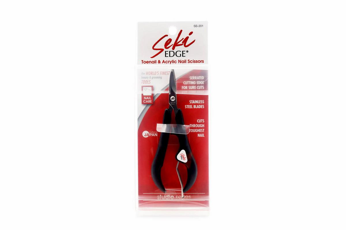 NAGELSCHERE EDELSTAHL SS-201, 12.3 cm - Silberfarben/Schwarz, Metall (4.5/1.2/12.3cm) - Seki EDGE
