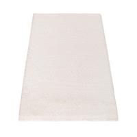 HOCHFLORTEPPICH Waschbar handgewebt, einfarbig, Creme, 50 x 80 cm - Creme, Textil (80/50cm) - KADIMA DESIGN