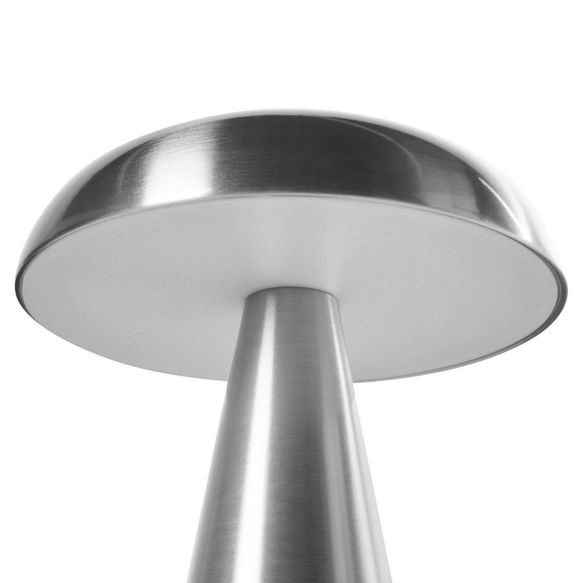 KABELLOSE LED Tischlampe 2er Set mit Dimmer Metall Silber Kulfo - Silberfarben, Metall (15/15/20cm) - Beliani