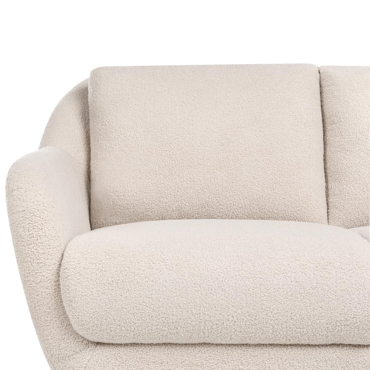 2-SITZER-SOFA Bouclé Beige Eiby - Beige, Textil (130/80/90cm) - Beliani