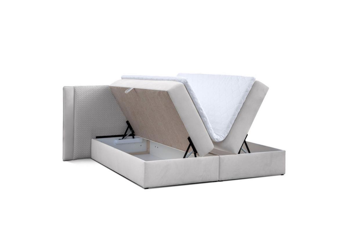 BOXBETT Cedric In Magic Velvet - Blau, Holzwerkstoff/Textil (120/200cm) - Fun Möbel