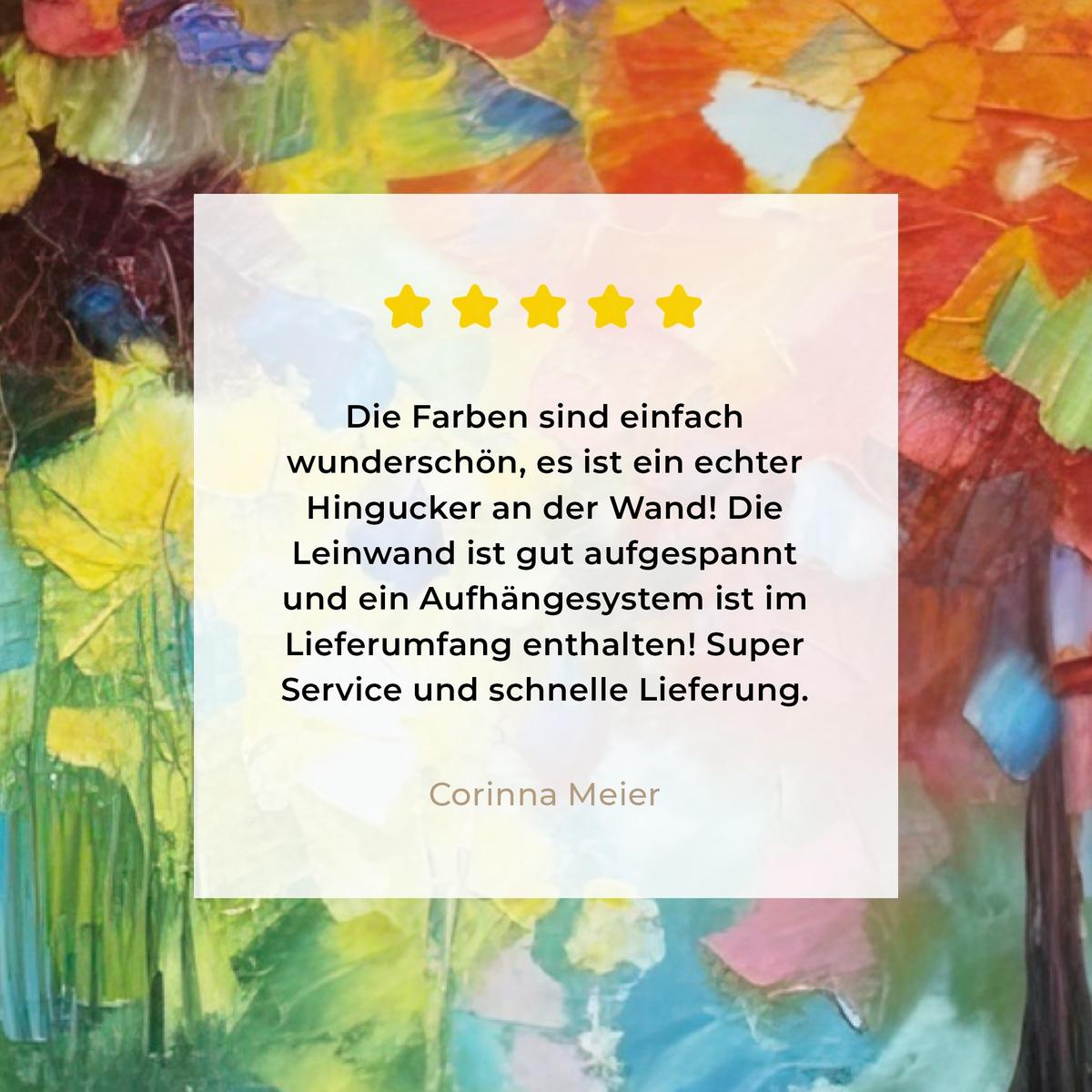LEINWANDBILD Landschaft - Wald - Farben - Natur Deko XXL 80x120 cm - Multicolor, Textil (80/120cm) - MuchoWow