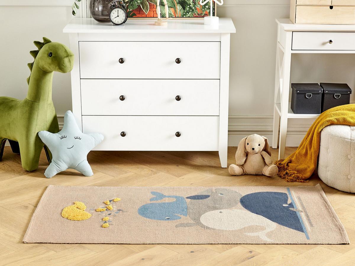 KINDERTEPPICH-SEAI 150/80 cm - Beige, Textil (80/150cm) - Beliani