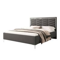 POLSTERBETT AURORA II 140x200 mit Bettkasten Jasmine 96 - Grau, Textil (140/200cm) - Lookway