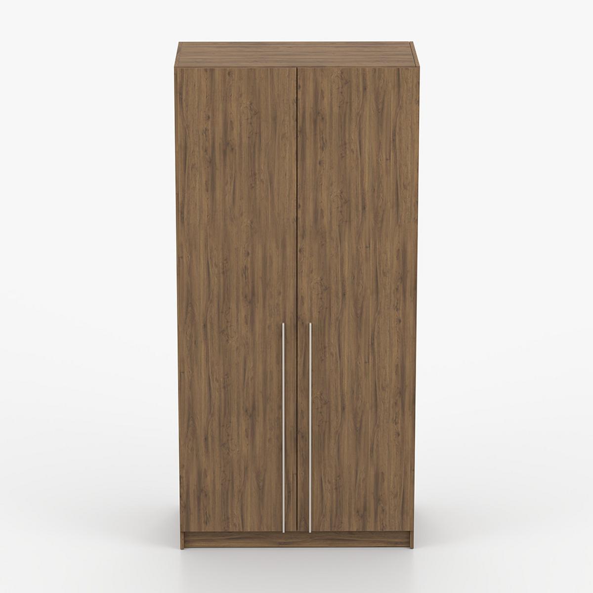 DREHTÜRENSCHRANK ROSA III 2D 100/210/55, 2-türig, Nussbaum - Kaschmir/Nussbaumfarben, Holzwerkstoff (100/210/55cm) - imoebel24
