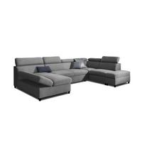 WOHNLANDSCHAFT Schlafsofa Anton - Grau, Holzwerkstoff/Textil (342/96/205cm) - Fun Möbel