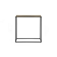 KONSOLENTISCH ROIC Bronze Metall - Schwarz/Bronzefarben, Metall (25/75/75cm) - KAWOLA