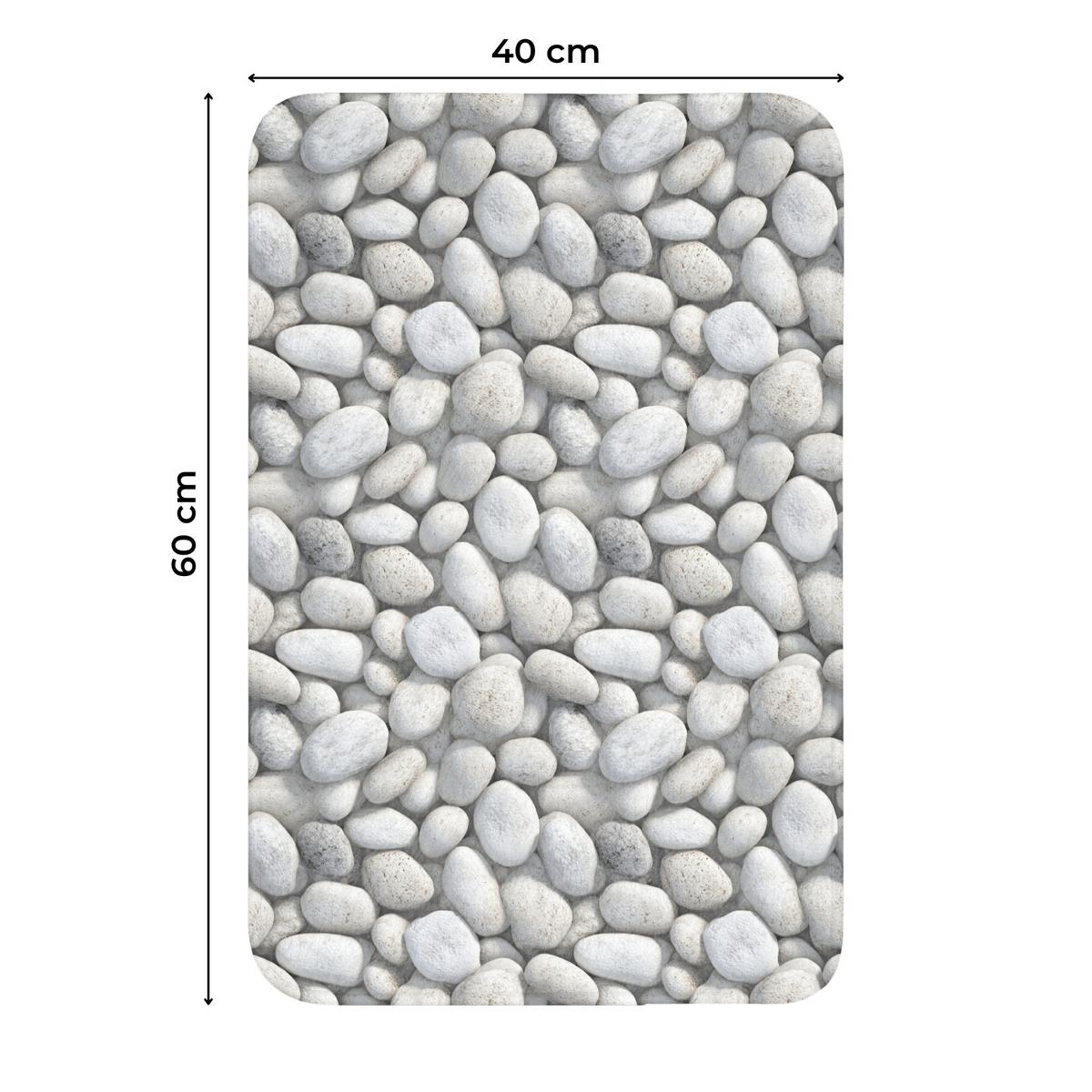 WC-VORLEGER Steine - Grau - Oval WC Teppich 40x60 cm - Hellgrau, Textil (40/1cm) - OnlyWow