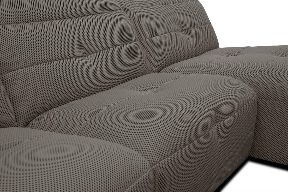 ECKSOFA TRENTO 4-Sitzer, braun - Schwarz/Braun, Holzwerkstoff/Kunststoff (262/165cm) - Wozimo