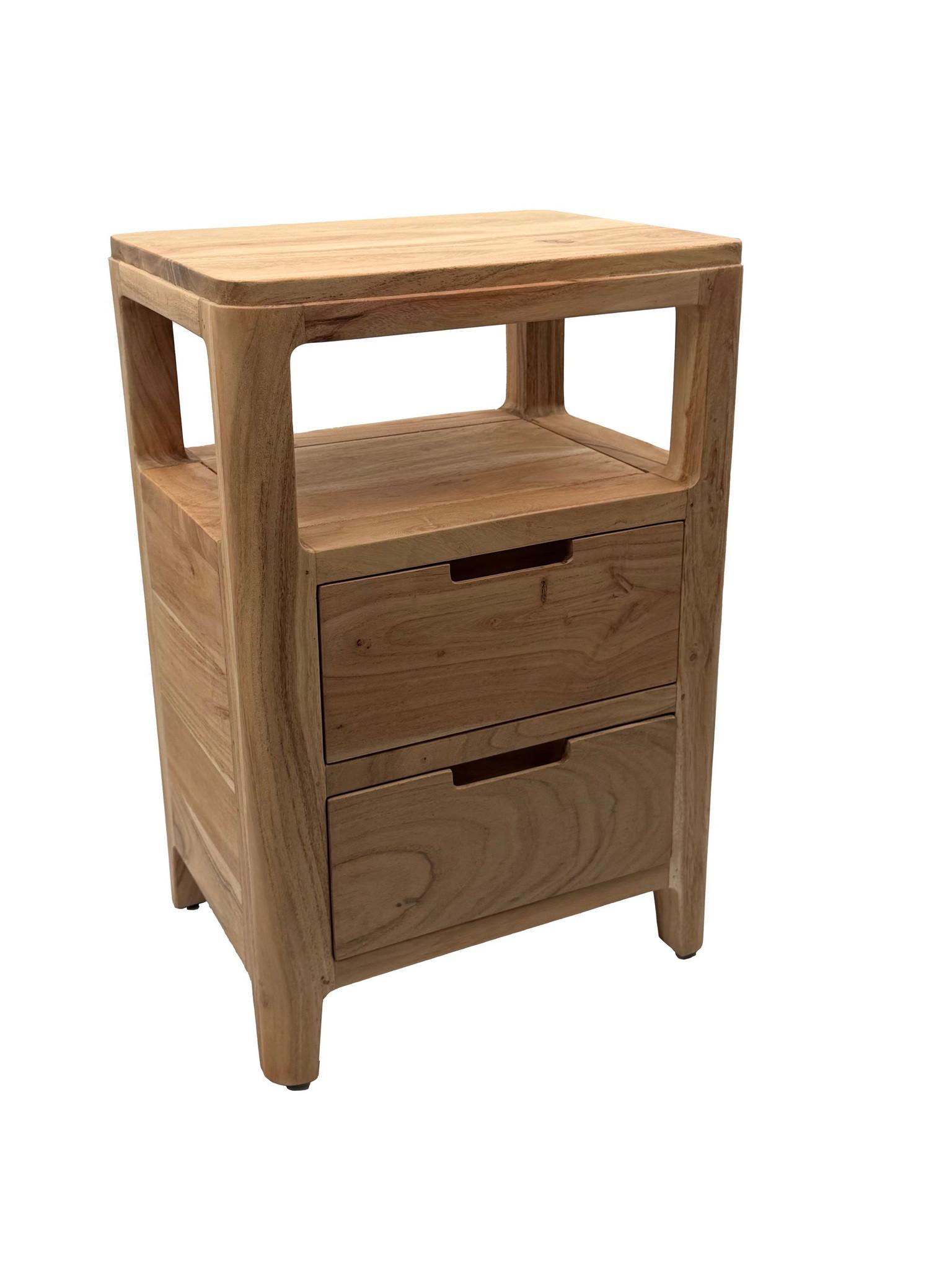 NACHTKONSOLE NALON, Akazie Massivholz, 40 x 30 x 60 cm - Braun/Akaziefarben, Akazienholz/Holz (40/60/30cm) - KADIMA DESIGN