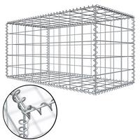 GABIONEN Steinkorb aus Stahl, 100/50/50 cm, Feuerverzinkt - Grau, Metall (50/50cm) - Niederberg Metall