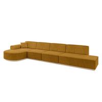 ECKSOFA Ottomane Links ARRIO-L3 - 413x171x83 cm Senfgelb - Currygelb/Gelb, Holzwerkstoff/Textil (413/171cm) - ALTDECOR