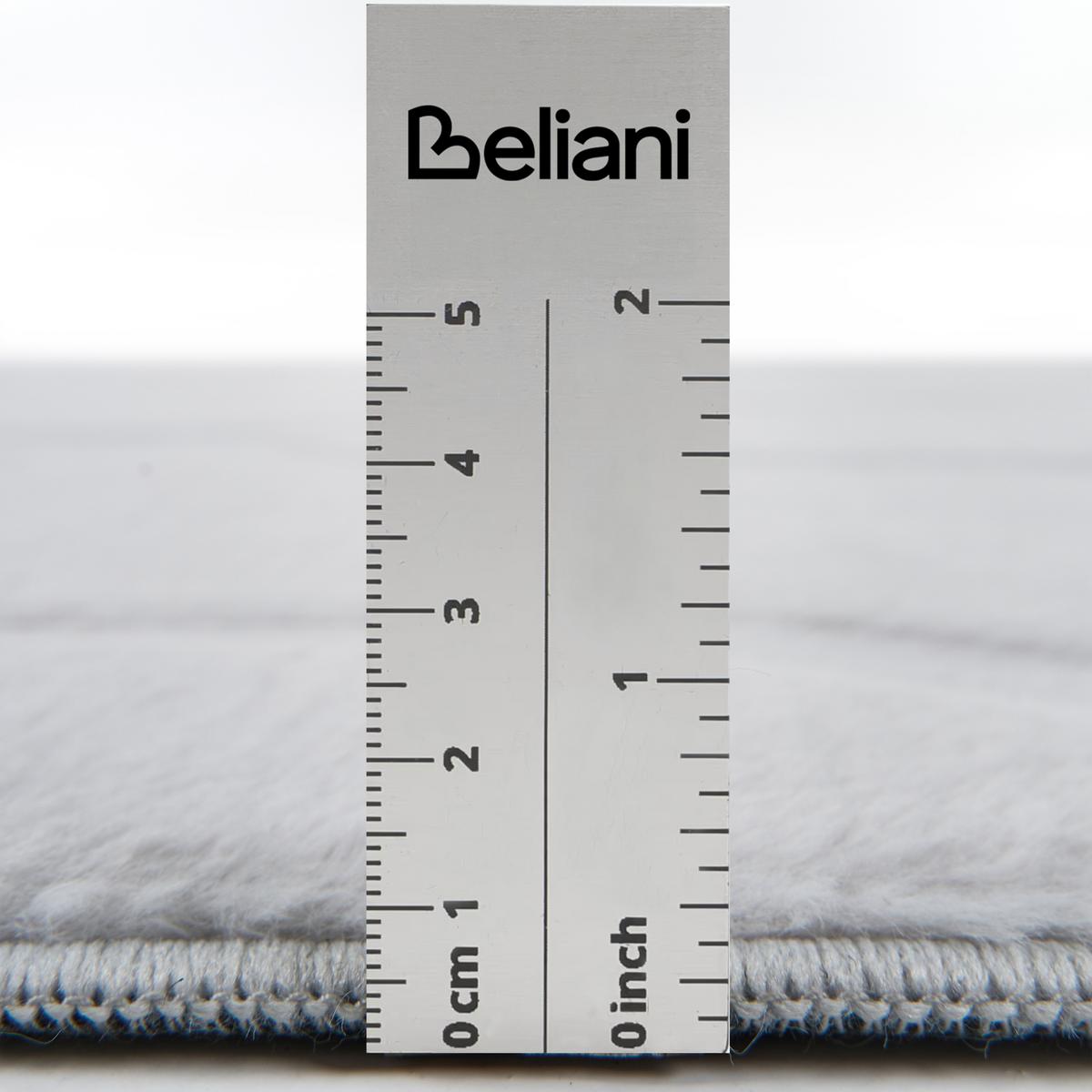 TEPPICH Hellgrau 160/160 cm Kawi - Hellgrau/Grau, Textil (160/160cm) - Beliani