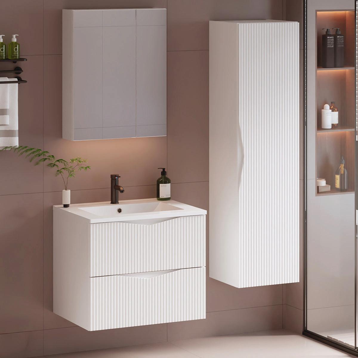 WASCHTISCHUNTERSCHRANK 60cm Tao Weiß - Weiß, Holzwerkstoff (60/50/46.5cm) - Petits-meubles