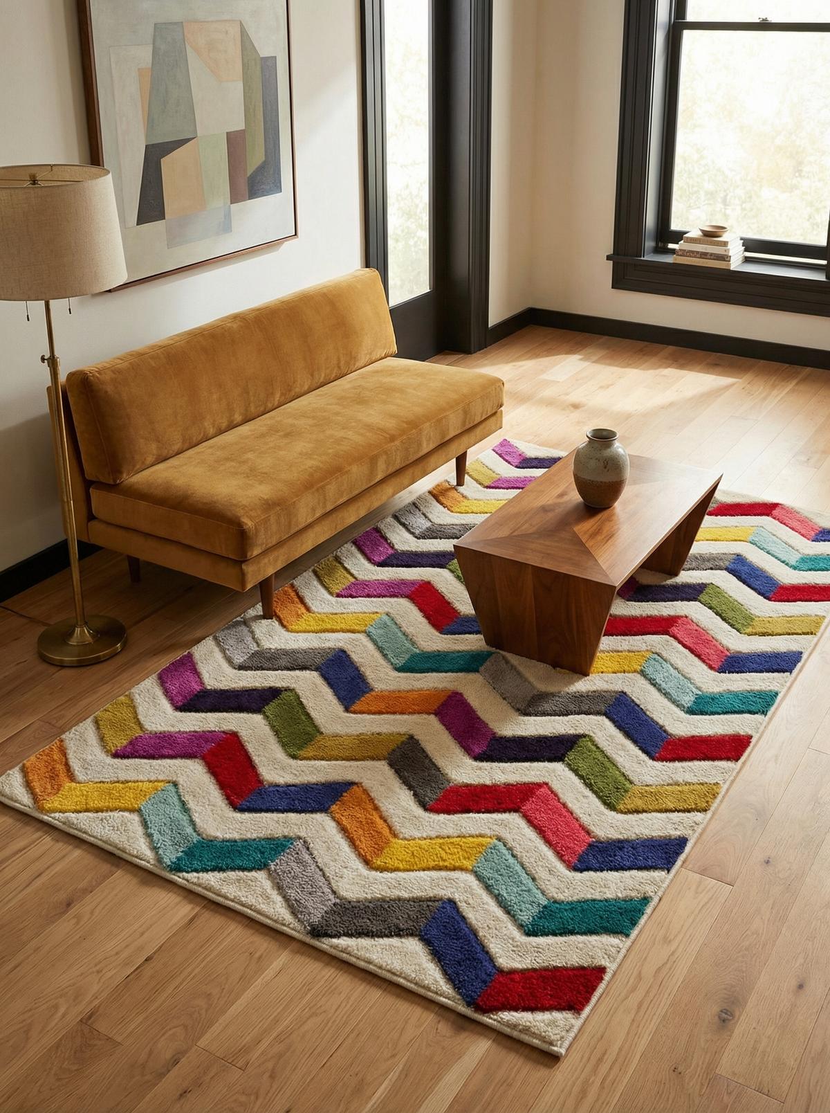 TEPPICH MEON, geometrisch, Bunt, 160 x 230 cm - Multicolor, Textil (230/160cm) - KADIMA DESIGN