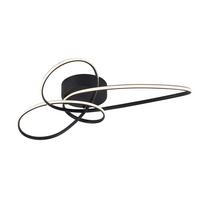 LED DECKENLEUCHTE Myvin 52.5/35.5/11.5 cm - Schwarz, Kunststoff/Metall (52.5/34.5/11.5cm) - ZMH