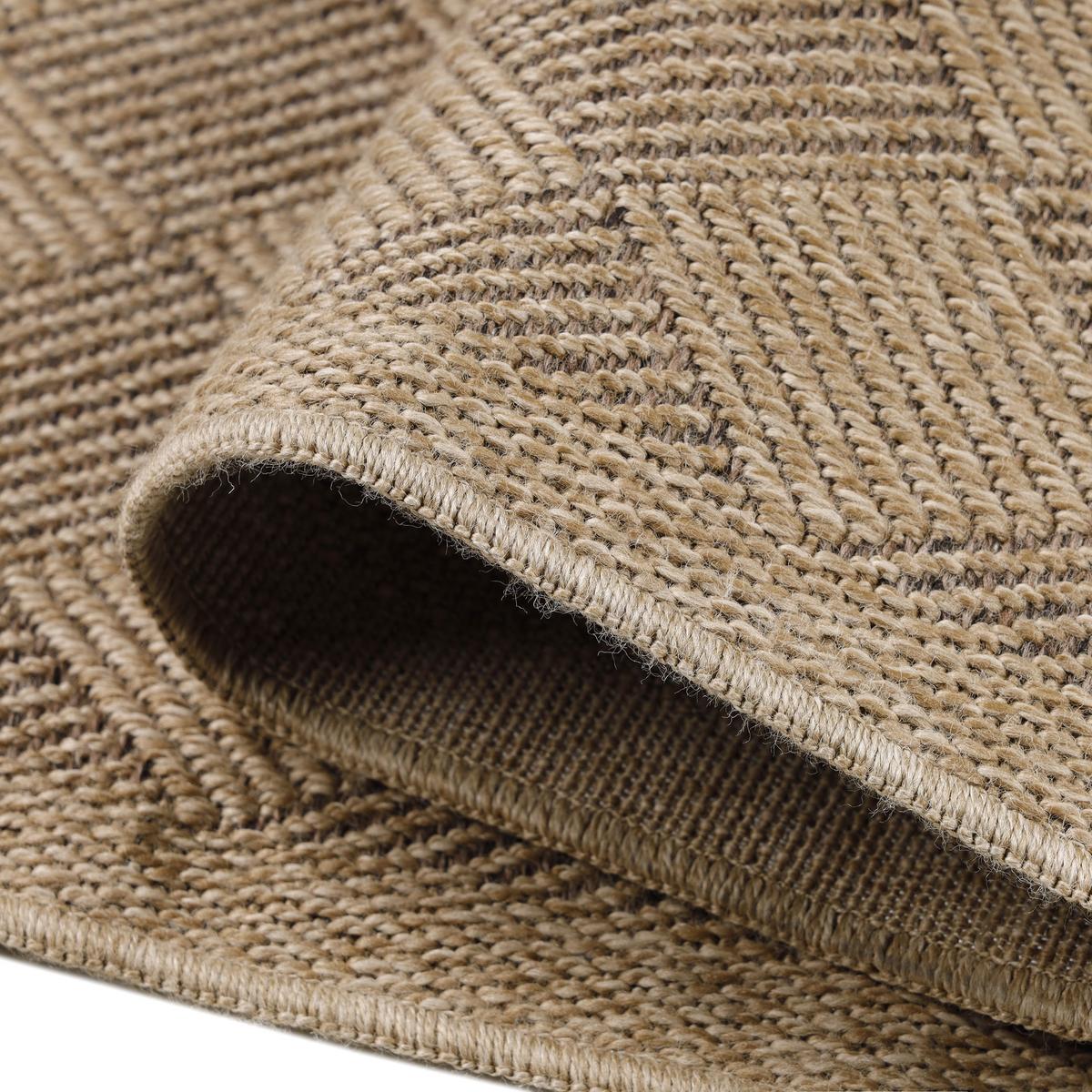 OUTDOORTEPPICH KASBERG, im Vintage-Stil, aus Polypropylen, Schwarz, 200 x 290 cm - Beige, Textil (290/200cm) - KADIMA DESIGN