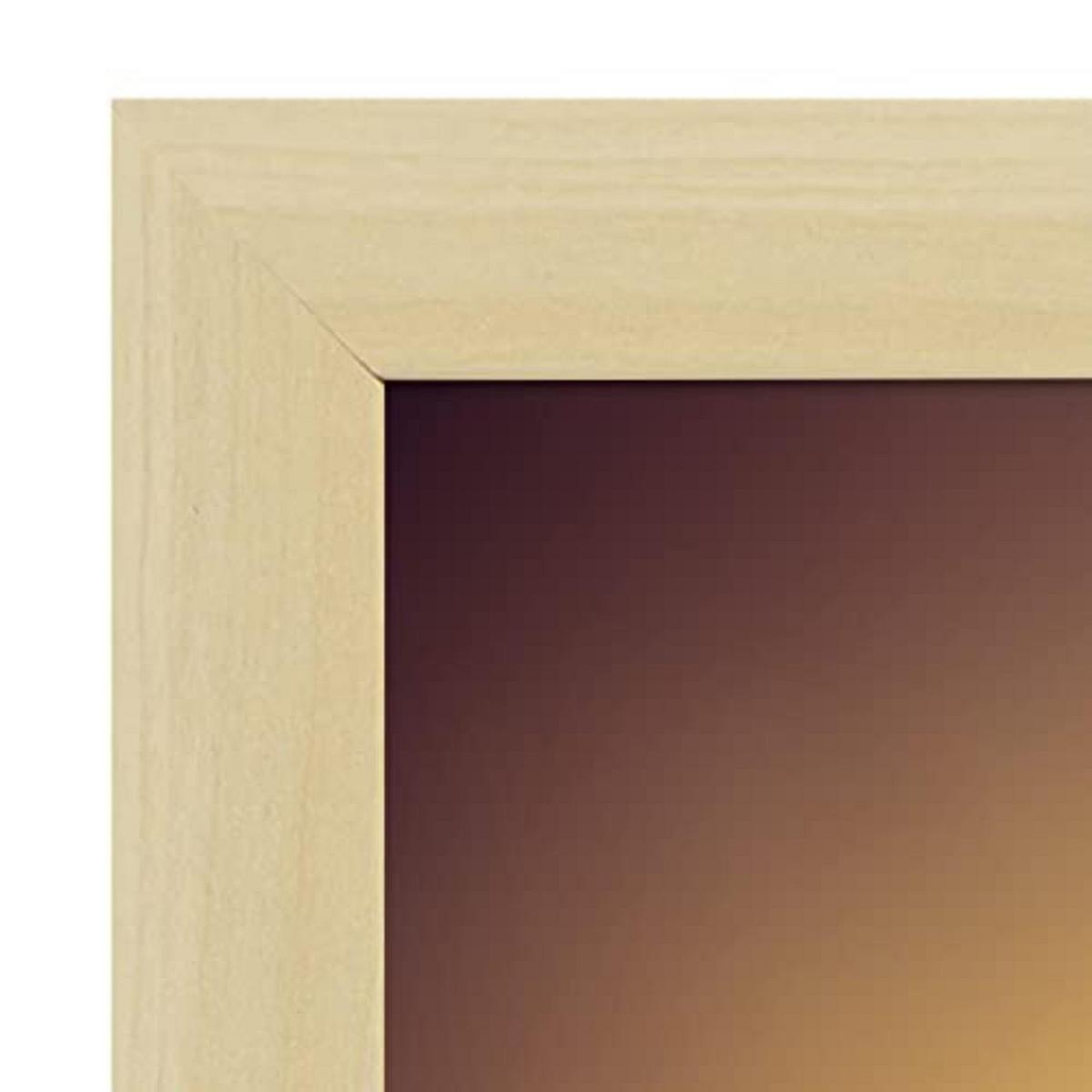 POSTER Set mit 4 Neugierig Tier im T Burton Goth Stil A4 Rahmen aus hellem Holz - Beige, Papier (29.7/3cm) - Nacnic