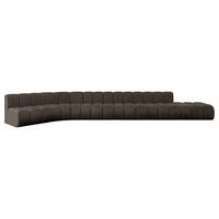 ECKSOFA modulares Sofa Brilo-L3 - 562x174x70 cm Braun - Braun, Holzwerkstoff/Textil (562/174cm) - ALTDECOR
