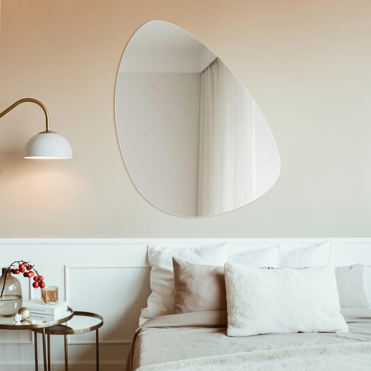 SPIEGEL 57x80 cm asymmetrisch - Transparent, Glas (57/80/0.4cm) - TULUP
