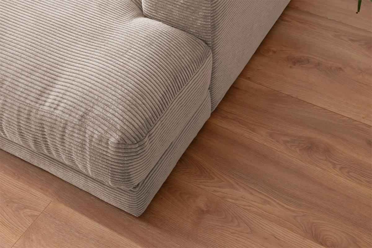 BIG SOFA XL MADELINE Taupe Cord - Taupe/Schwarz, Kunststoff/Textil (290/85/190cm) - KAWOLA