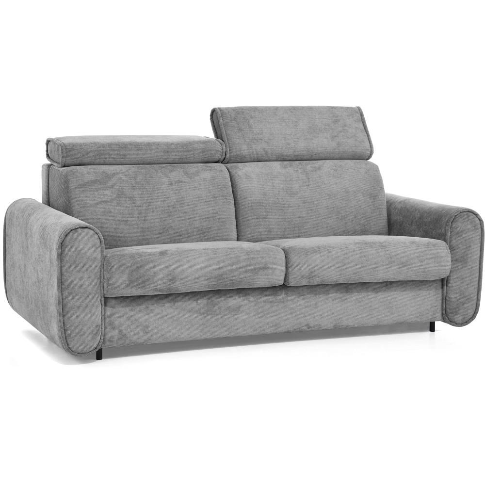 SCHLAFSOFA Pavarti mit italienischem Gestell, 140x195, Grau - Schwarz/Grau, Holzwerkstoff/Textil (194/88/100cm) - Beautysofa