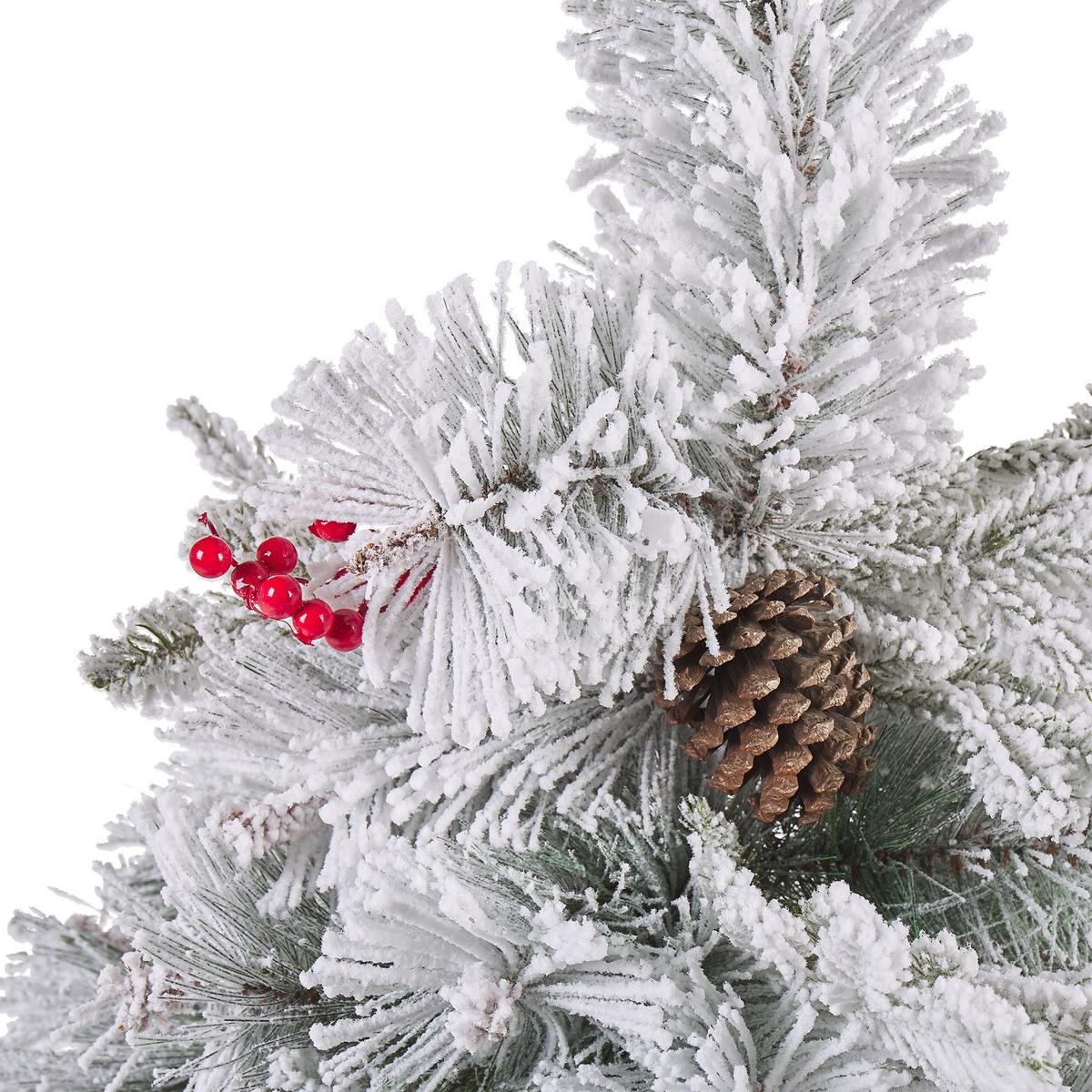 WEIHNACHTSBAUM 120 cm Weiß Masala - Weiß, Kunststoff (120cm) - Beliani