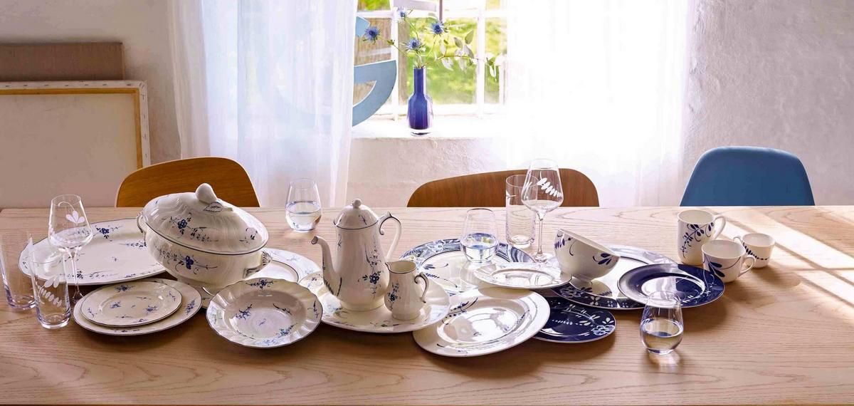 ESPRESSOTASSE MIT UNTERTASSE Vieux Luxembourg weiß-blau 70 ml - Blau/Weiß, Keramik (0.07L) - Villeroy & Boch