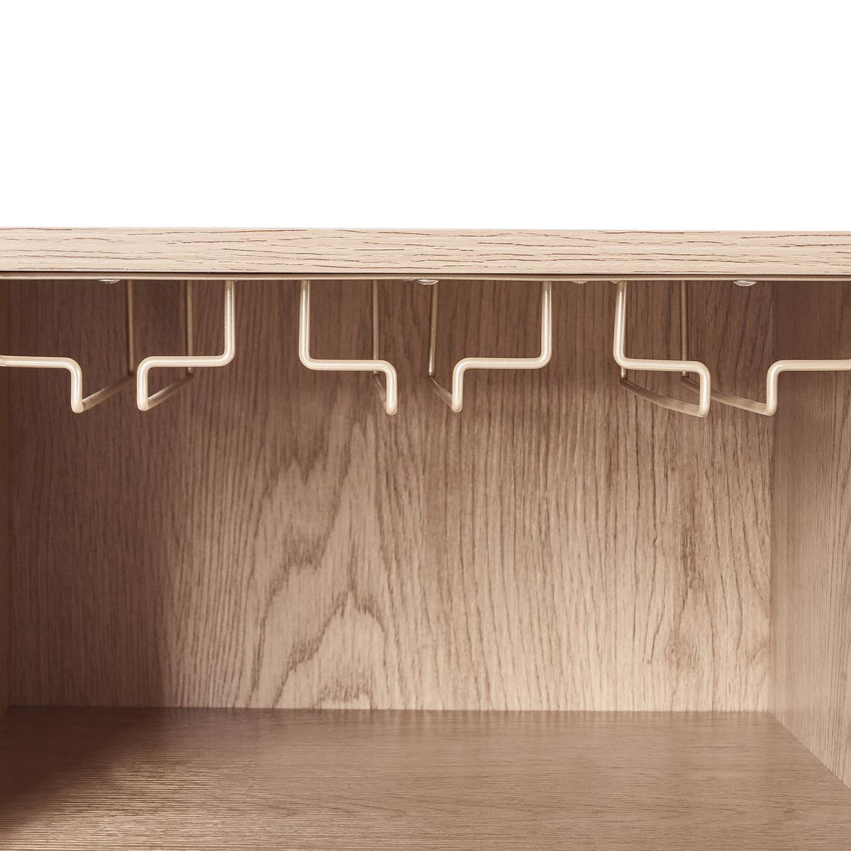 WEINREGAL Hellbraun Costello - Hellbraun/Braun, Holz/Holzwerkstoff (80/82/40cm) - Beliani